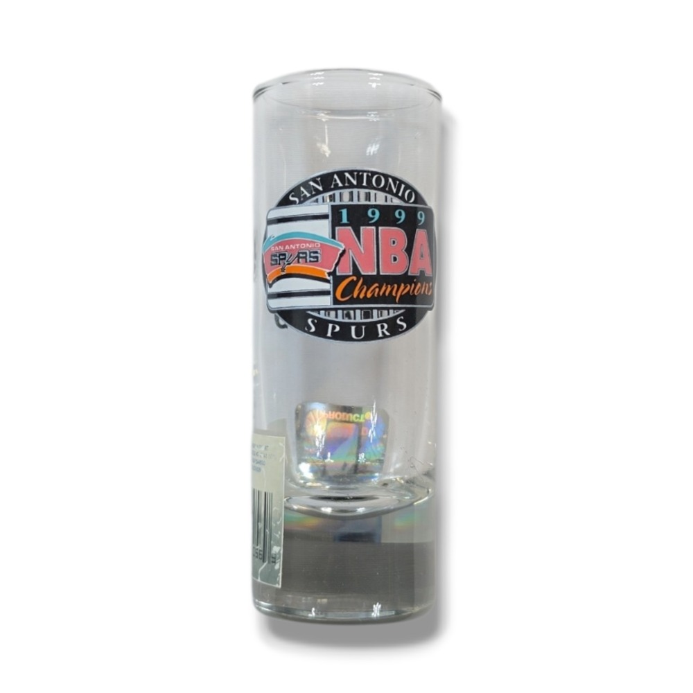 Vintage NBA San Antonio Spurs 1999 Champions Shooter Shot Glass Clear NWT